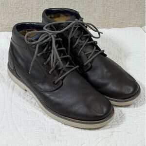 Teva Men’s 10.5 Black Leather Lace Up Durban Ankle Boots Casual Outdoor Wear